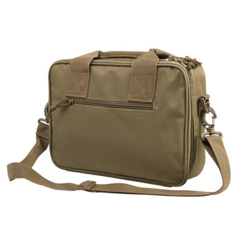 VISM by NcSTAR CPDX2971T Double Pistol Range Bag Tan