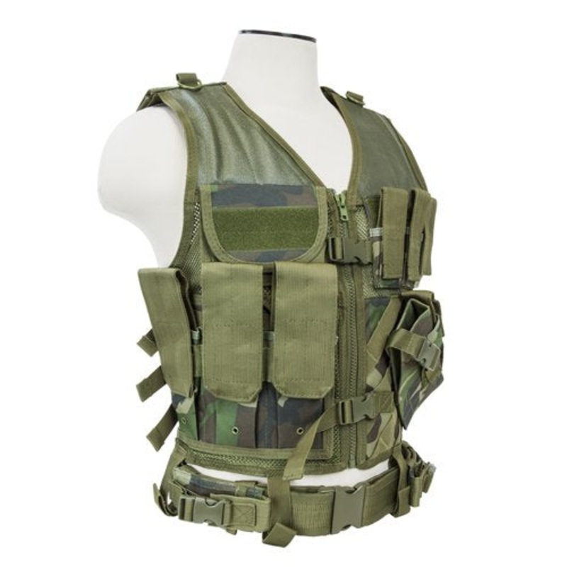 VISM by NcSTAR CTV2916WC Tactical Vest M-XL Woodland Camo