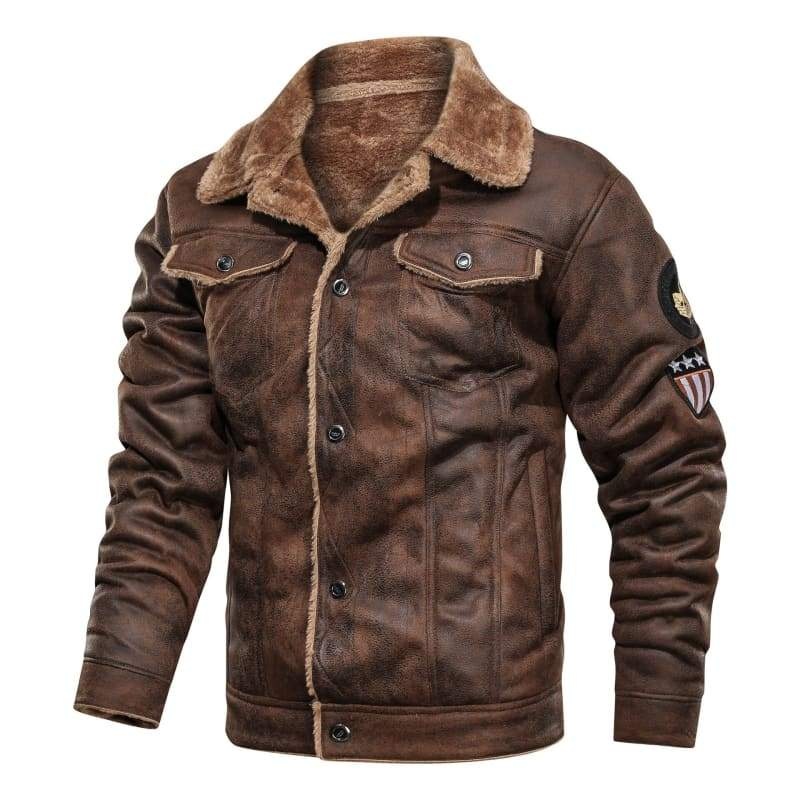 Vintage militrjacke aus leder