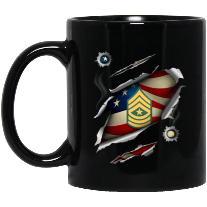 US Army E-9 Sergeant Major E9 SGM Noncommissioned Officer Ranks 11oz – 15oz Black Mug