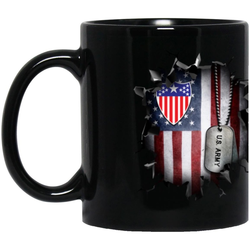 US Army Adjutant General 3D Break Effect 11oz – 15oz Black Mug