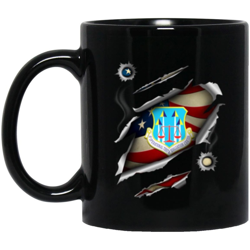 US Air Force Operational Test and Evaluation Center 3D Bullet Holes Effect 11oz – 15oz Black Mug