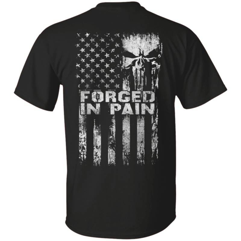 Military T-Shirt Veteran Forged In Pain