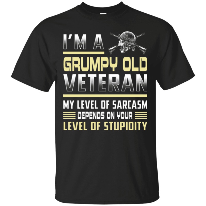Military T-Shirt Grumpy Old Veteran – Women Front