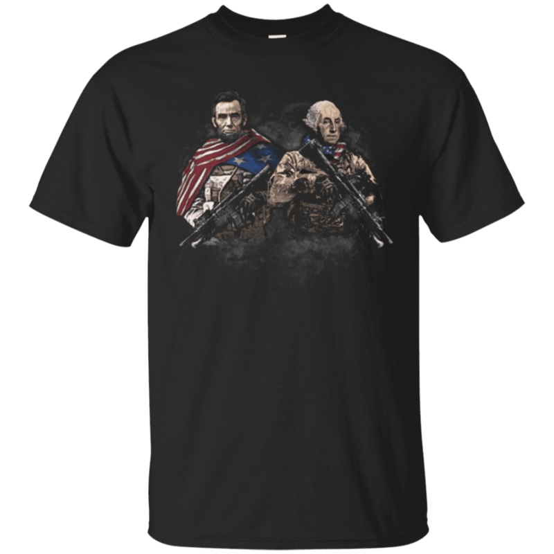 Military T-Shirt Lincol – Washington Soldier Presidents IJRL6346090865