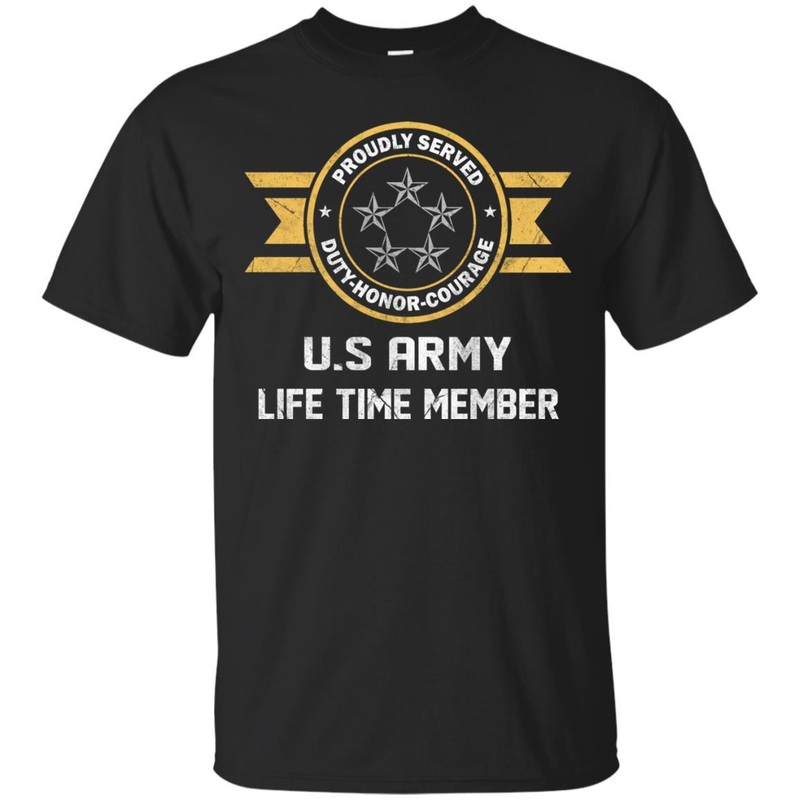 Life Time Member – US Army O-10 General of the Army O10 GA General Officer Ranks Men T Shirt On Front