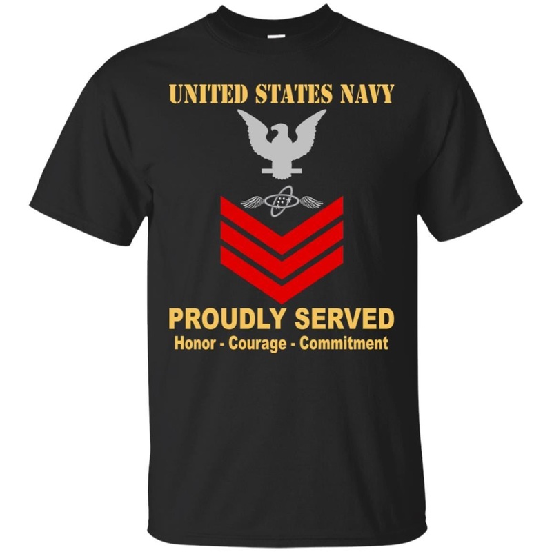Navy Aviation Electronics Technician Navy AT E-6 Rating Badges Proudly Served T-Shirt For Men On Front IJRL6346089743