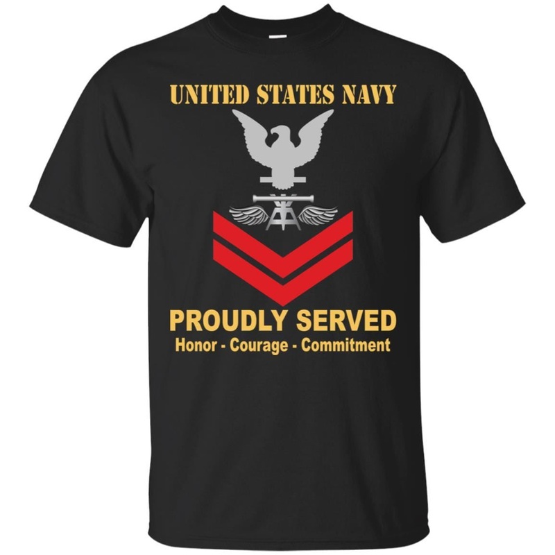 Navy Aviation Fire Control Tech Navy AQ E-5 Rating Badges Proudly Served T-Shirt For Men On Front IJRL6346089681