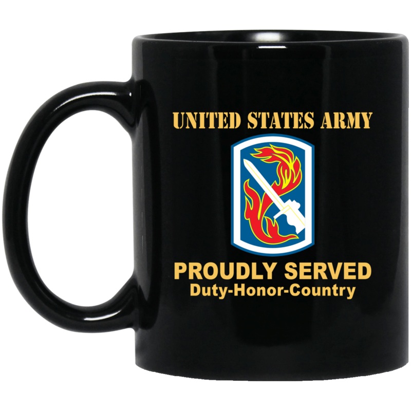 US ARMY 198TH INFANTRY BRIGADE- 11 oz – 15 oz Black Mug