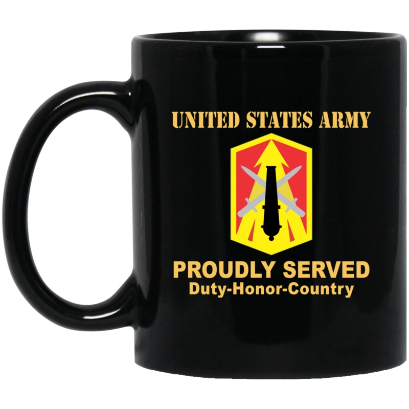 US ARMY 214TH FIRES BRIGADE – 11 oz – 15 oz Black Mug