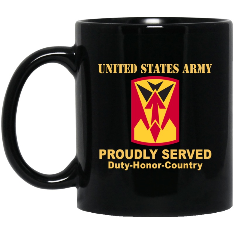 US ARMY 35TH AIR DEFENSE ARTILLERY BRIGADE CSIB – 11 oz – 15 oz Black Mug