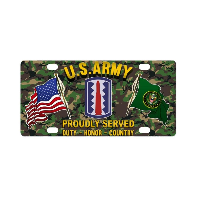US ARMY 197TH INFANTRY BRIGADE – Classic License Plate