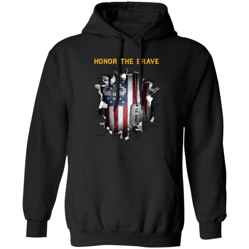us army Air Assault  – Honor The Brave Front Shirt