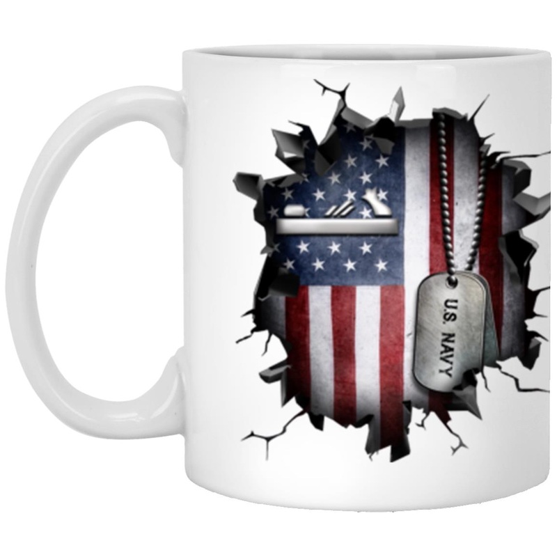 US Navy Patternmaker Navy PM 3D Break Effect 11oz – 15oz White Mug