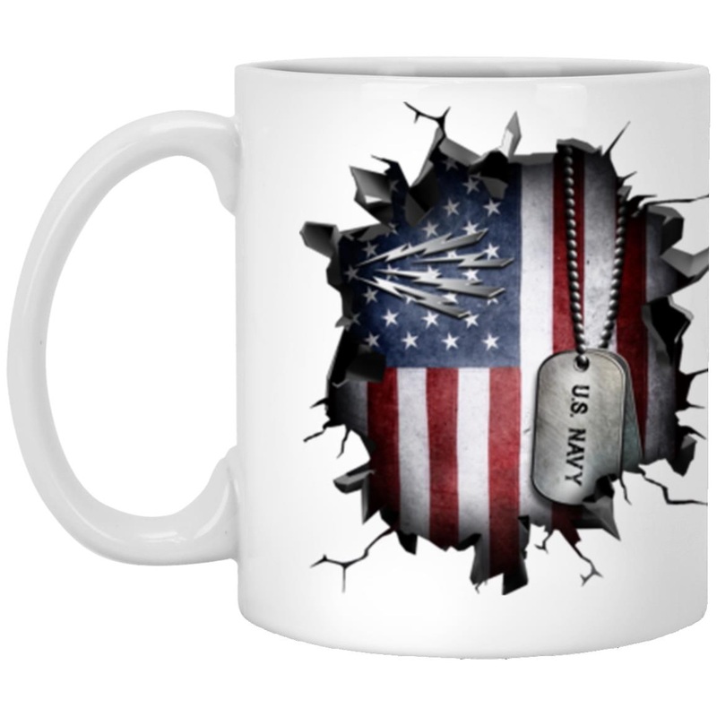 US Navy Radioman Navy RM 3D Break Effect 11oz – 15oz White Mug