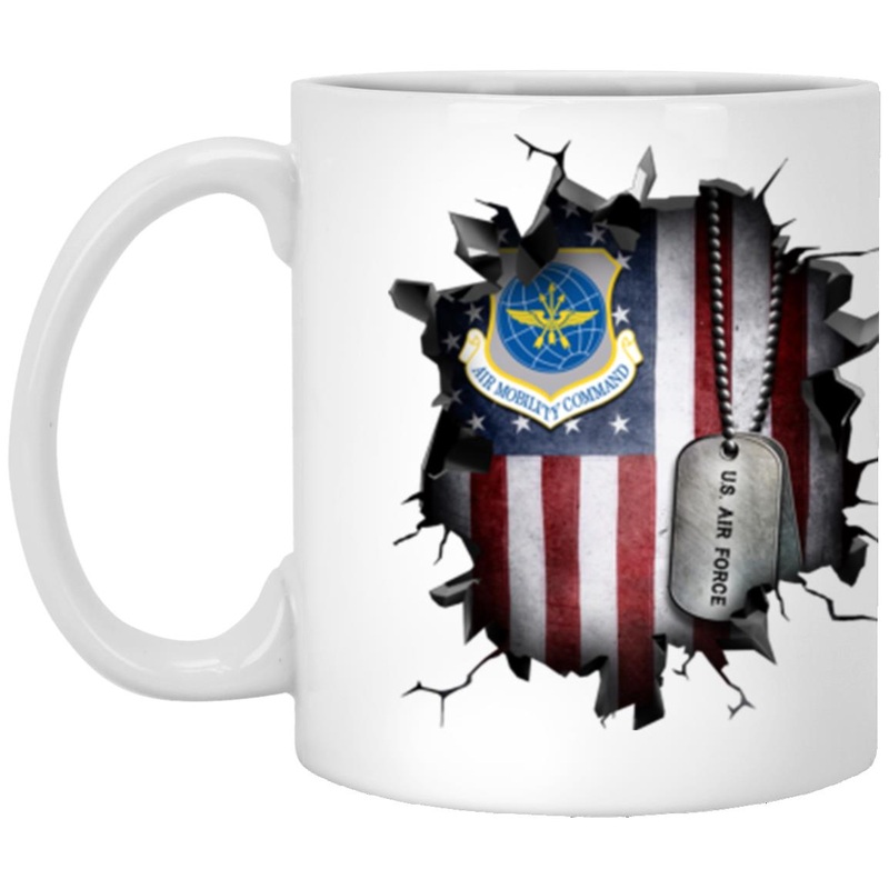 US Air Force Air Mobility Command 3D Break Effect Coffee Mug 11oz – 15oz White Mug