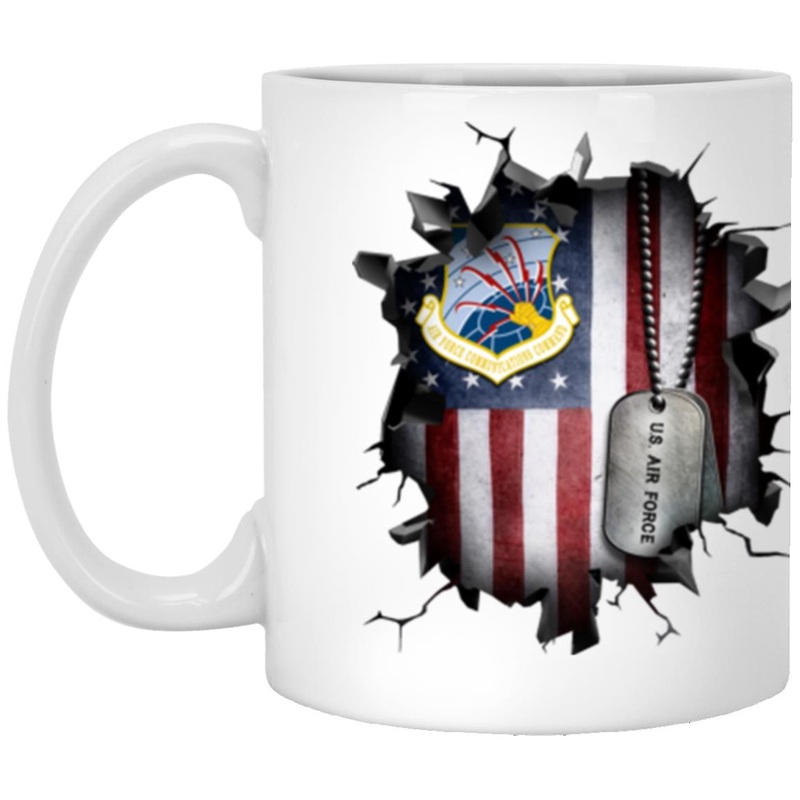 US Air Force Communications Command 3D Break Effect Coffee Mug 11oz – 15oz White Mug