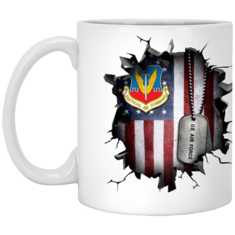 US Air Force Tactical Air Command 3D Break Effect Coffee Mug 11oz – 15oz White Mug