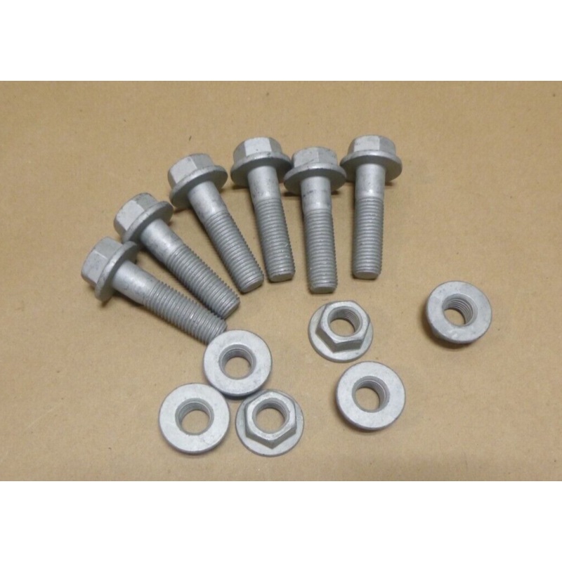 (6x) M16-2.0 x 60 Hex Head Flange Bolts Grade 10.9 W/ Flange Locknuts