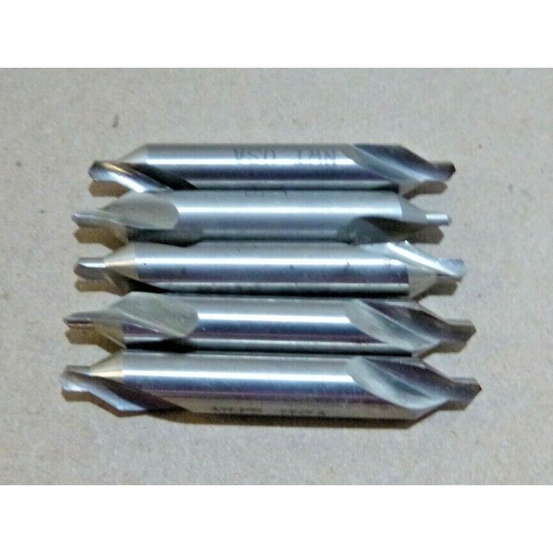 1/8 END MILL, DOUBLE ENDED, 2-1/8 LONG, 2 FLUTE, 5/16 SHANK, HSS, USA (5 Pcs)