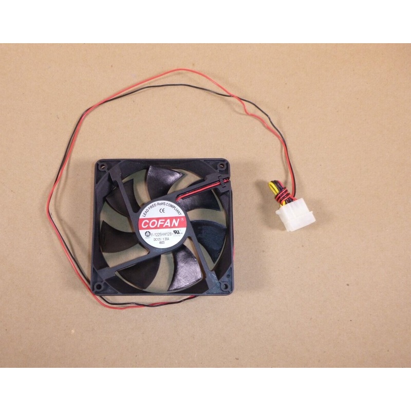 Cofan F-1225HH12B 120 x 25mm Axial DC Fan 12 Volt, 145 CFM, 51.4 dBA, 3200 Rpm